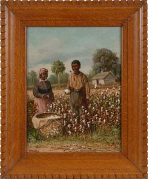 William Aiken Walker (American, 1839-1921) Two Cotton Pickers in Field.